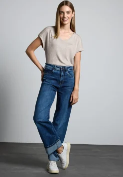 Damen Street One Damen T-Shirt im Glanz-Look
