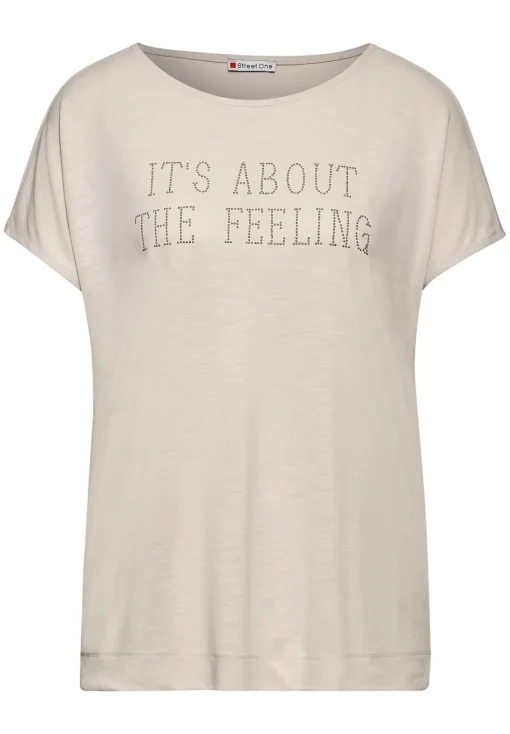 Damen Street One Damen T-Shirt mit Schriftzug