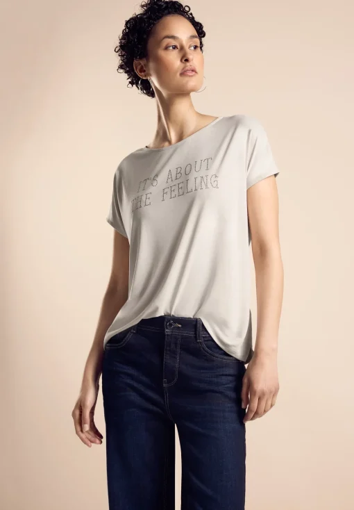 Damen Street One Damen T-Shirt mit Schriftzug