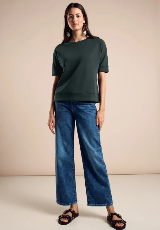 Damen Street One Damen T-Shirt mit Silk-Look