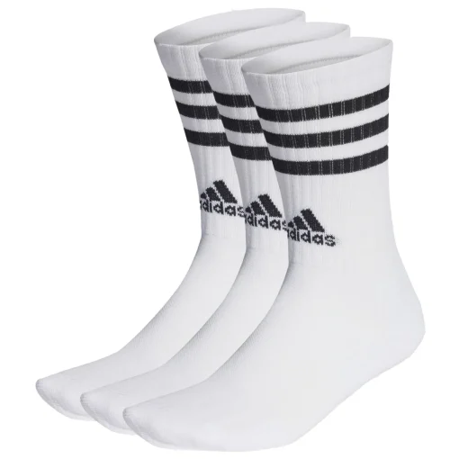 Damen Adidas 3-Streifen Cushioned Crew Socken, 3 Paar