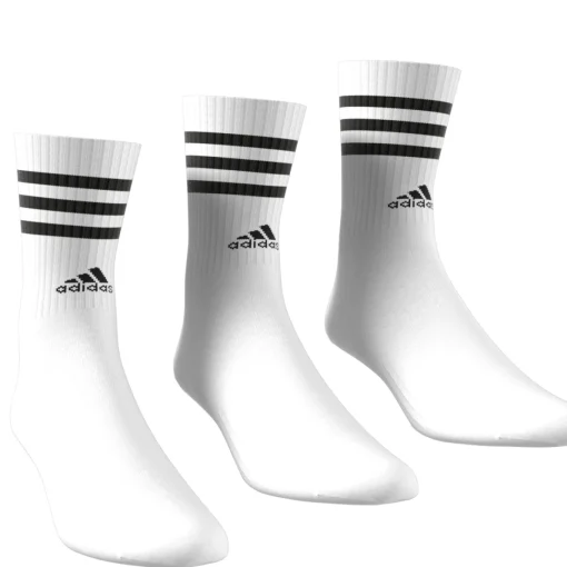 Damen Adidas 3-Streifen Cushioned Crew Socken, 3 Paar