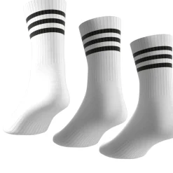 Damen Adidas 3-Streifen Cushioned Crew Socken, 3 Paar