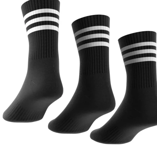 Damen Adidas 3-Streifen Cushioned Crew Socken, 3 Paar