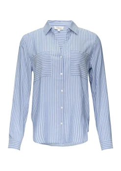 Damen s.Oliver Streifen-Bluse mit Hemdkragen