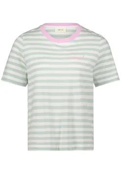 Damen Cartoon Streifenshirt