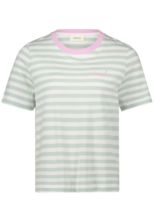 Damen Cartoon Streifenshirt