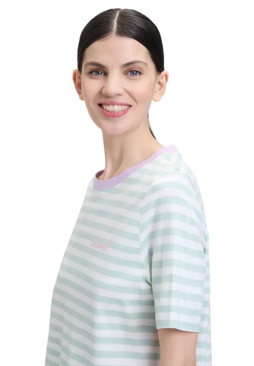 Damen Cartoon Streifenshirt