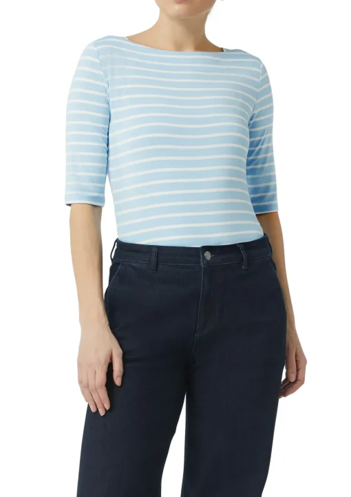 Damen Comma Streifenshirt im Slim Fit