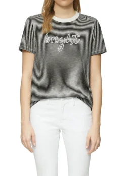 Damen s.Oliver Streifenshirt mit Schmuckperlen