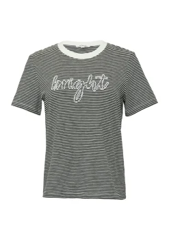 Damen s.Oliver Streifenshirt mit Schmuckperlen