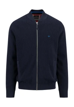 Herren Fynch-Hatton Strickjacke Collegekragen Fisherman
