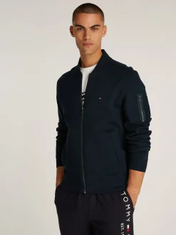 Herren Tommy Hilfiger Strickjacke mit Baseball Kragen