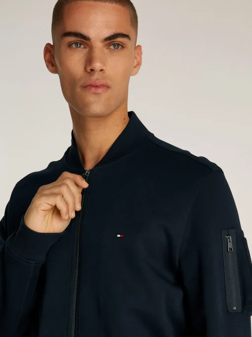 Herren Tommy Hilfiger Strickjacke mit Baseball Kragen