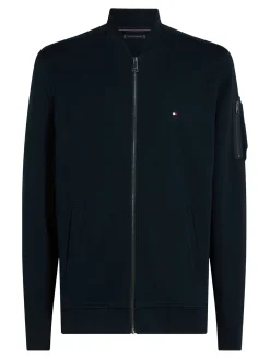 Herren Tommy Hilfiger Strickjacke mit Baseball Kragen
