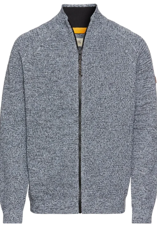 Herren Camel Active Strickjacke mit Stehkragen