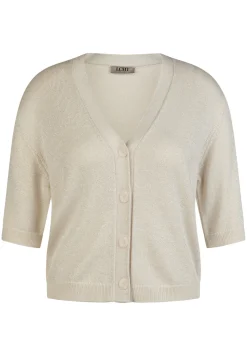 Damen Lecomte Strickjacke mit V-Ausschnitt