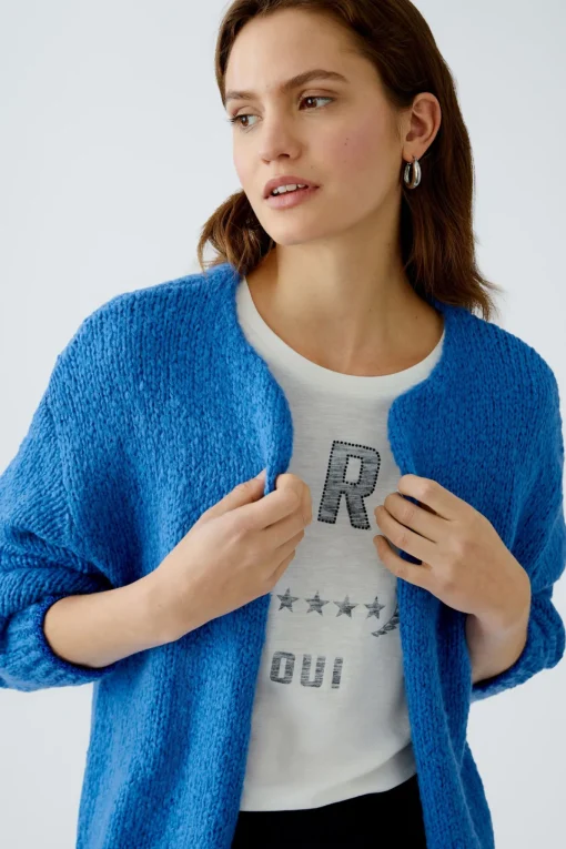 Damen Oui Strickjacke mit Wolle und Mohair