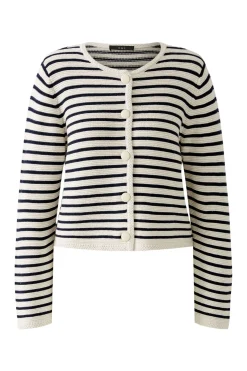 Damen Oui Strickjacke reine Baumwolle