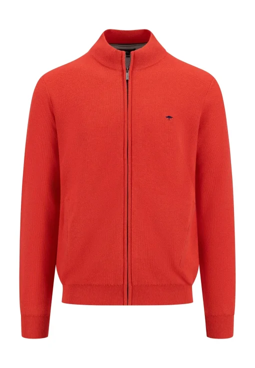 Herren Fynch-Hatton Strickjacke Stehkragen Structure