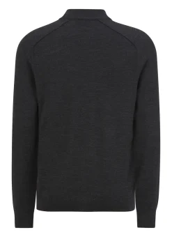 Herren MAERZ Muenchen Strickjacke Zip 1/1 Arm Collegekragen
