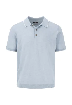 Herren Fynch-Hatton Strickpolo 1/2 Arm Leinenmix