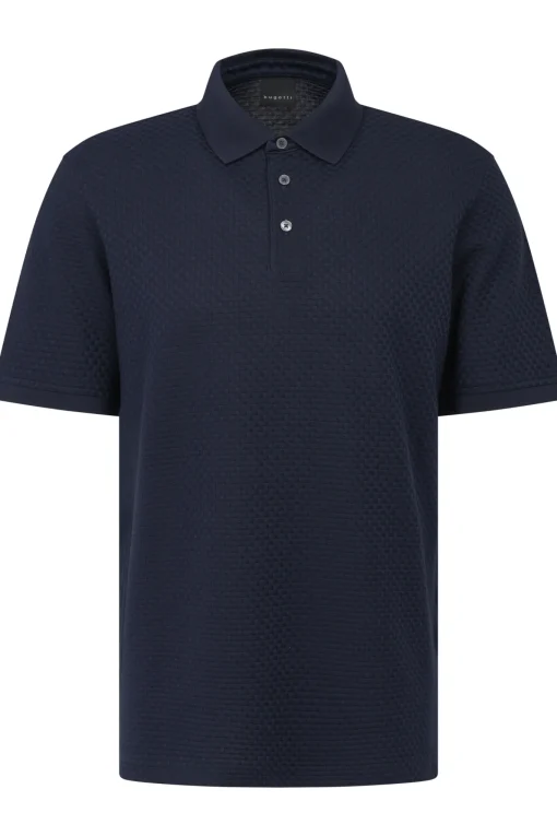 Herren Bugatti Strickpolo mit Struktur