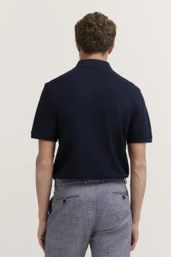 Herren Bugatti Strickpolo mit Struktur