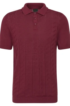 Herren Bugatti Strickpolo mit Struktur