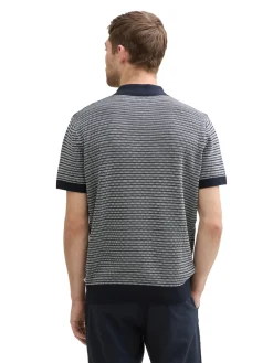 Herren Tom Tailor Strick-Poloshirt aus Baumwolle
