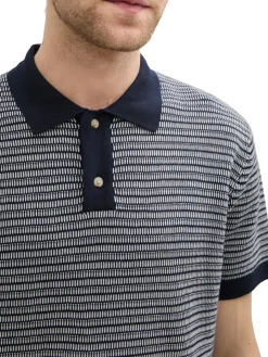Herren Tom Tailor Strick-Poloshirt aus Baumwolle
