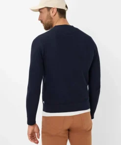 Herren Brax Strickpoloshirt mit Streifen