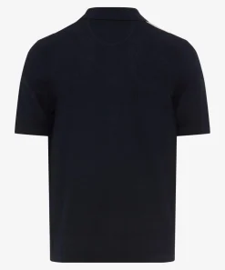 Herren Brax Strickpoloshirt mit Streifen