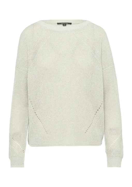Damen Comma Strickpullover aus Viskosemix mit Rippbündchen