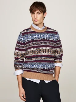 Herren Tommy Hilfiger Strickpullover im Norwegermuster
