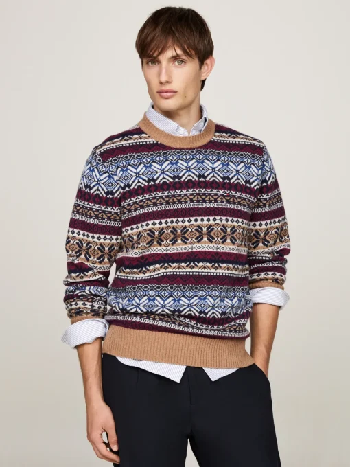 Herren Tommy Hilfiger Strickpullover im Norwegermuster