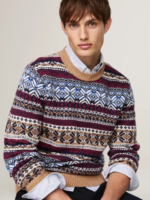 Herren Tommy Hilfiger Strickpullover im Norwegermuster