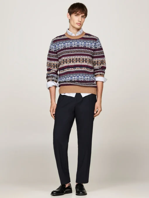 Herren Tommy Hilfiger Strickpullover im Norwegermuster