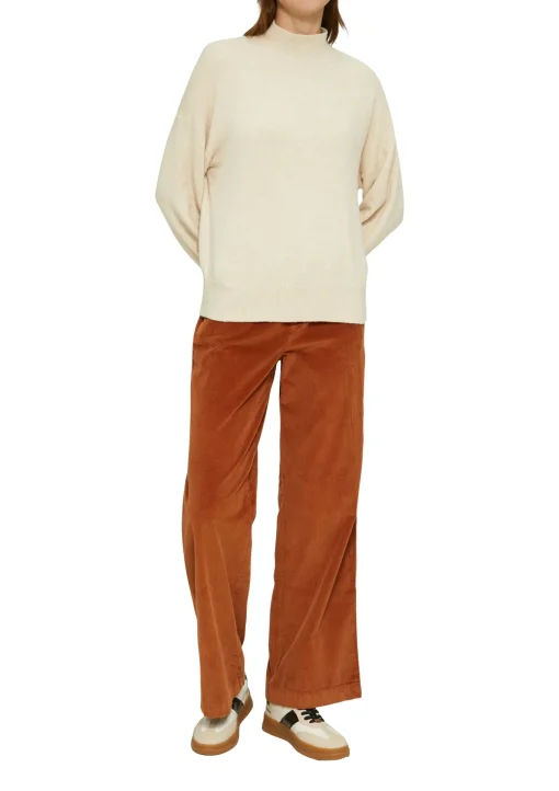 Damen s.Oliver Strickpullover im Relaxed Fit mit Stehkragen