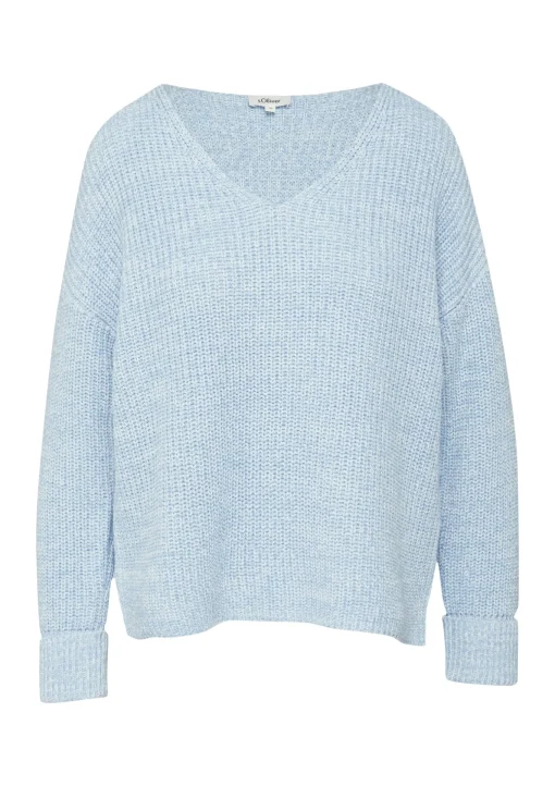 Damen s.Oliver Strickpullover im Relaxed Fit aus Baumwollmix
