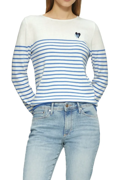 Damen s.Oliver Strickpullover mit Herz-Stickerei
