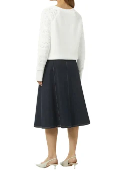 Damen Comma Strickpullover mit Riegel-Detail an den Manschetten
