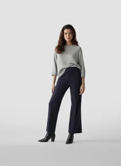 Damen Lecomte Strickpullover mit 3/4-Ärmeln