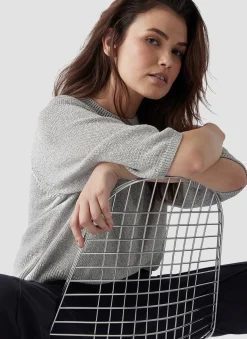 Damen Lecomte Strickpullover mit 3/4-Ärmeln
