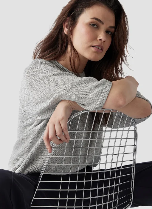 Damen Lecomte Strickpullover mit 3/4-Ärmeln