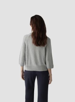 Damen Lecomte Strickpullover mit 3/4-Ärmeln
