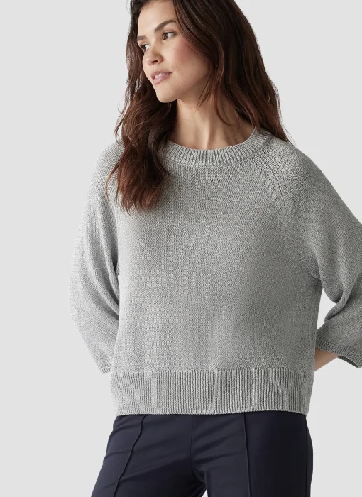 Damen Lecomte Strickpullover mit 3/4-Ärmeln