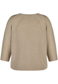 Damen Lecomte Strickpullover mit 3/4-Ärmeln