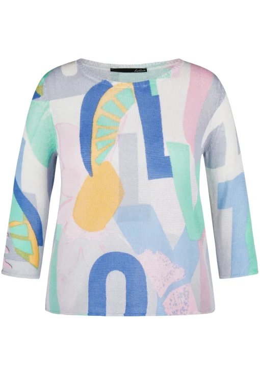 Damen Lecomte Strickpullover mit 3/4-Ärmeln