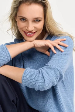 Damen Rich & Royal Strickpullover mit Rundhalsausschnitt